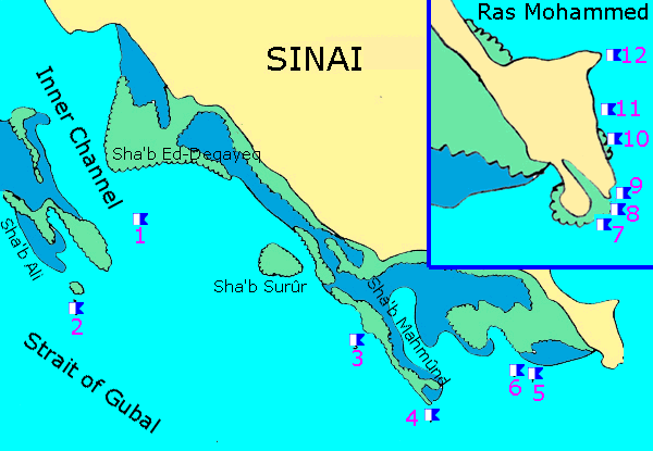 Sites de Ras Mohammed, extrait de Dive The Red Sea